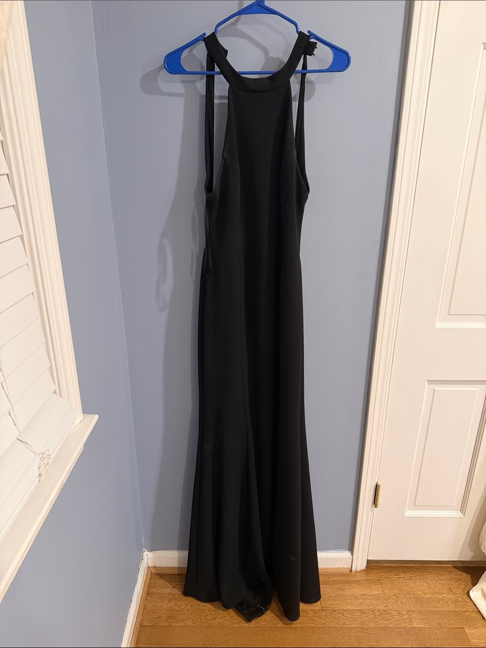 BHLDN Black High-Neck Maxi Dress